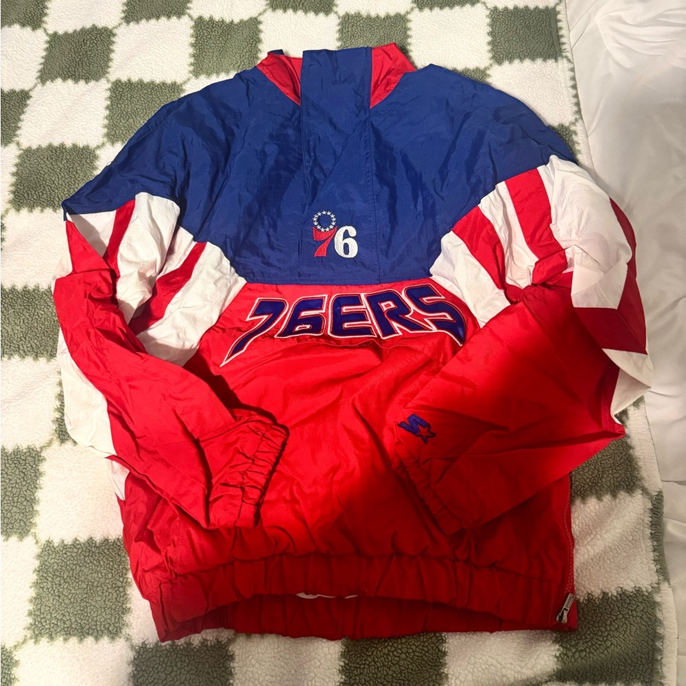Starter Philadelphia 76ers Sixers Vibrant Blue and Red Jacket